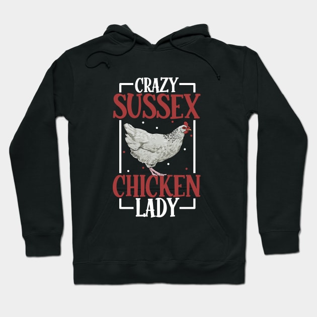 I love my Sussex Chicken - Cluck Yeah Hoodie by Modern Medieval Design